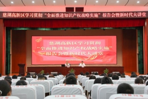 慈湖高新区学习贯彻“全面推进知识产权战略实施”报告会暨新时代大讲堂开讲